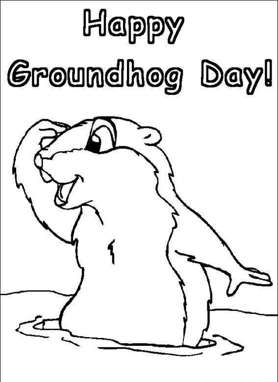 groundhog day coloring page