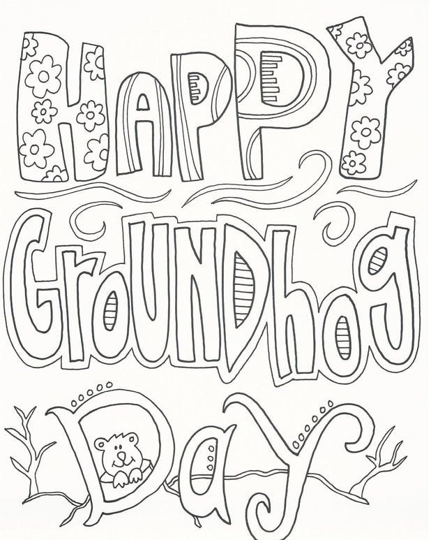 groundhog day coloring pages free