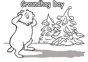 groundhog day coloring sheets