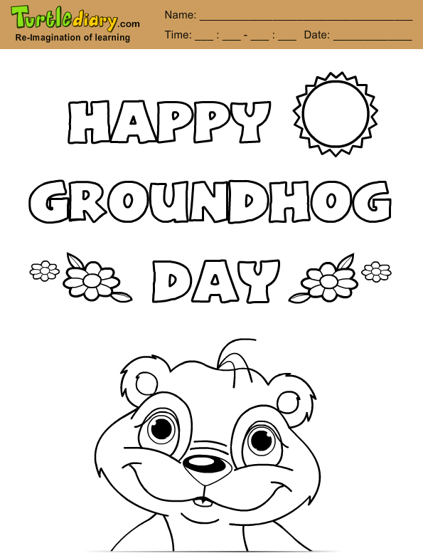 printable groundhog day coloring sheets