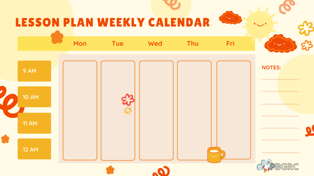 weekly calendar free printable