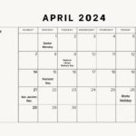 April 2024 USA Calendar