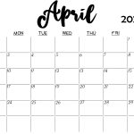 Blank April Calendar 2023 Templates