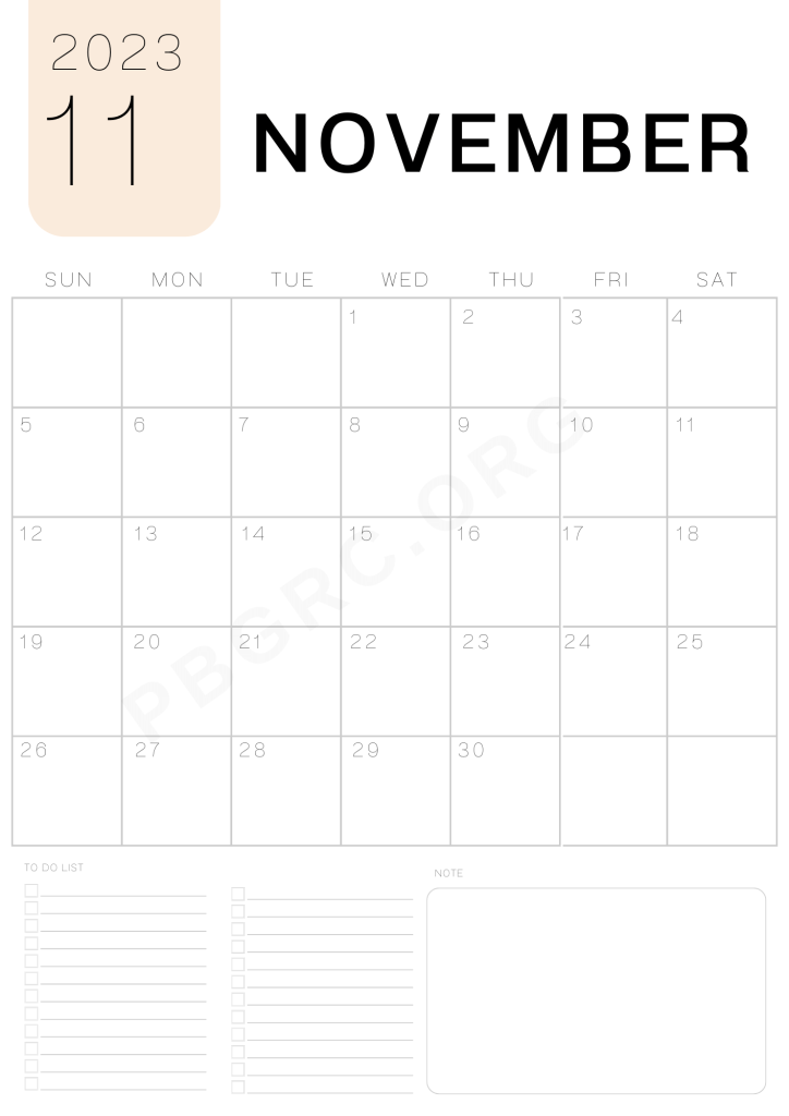 Blank October Calendar 2023 Printable Template