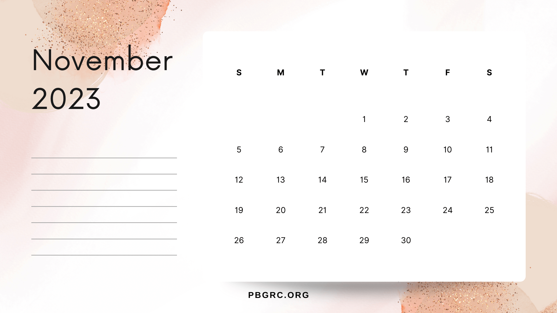 October 2023 Calendar Blank