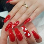 Simple Red Valentines Day Nails