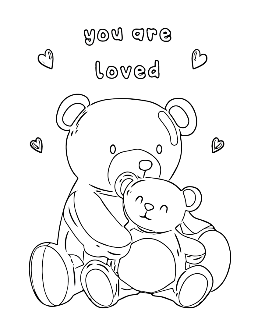 You are Loved Valentines Day Coloring Page
