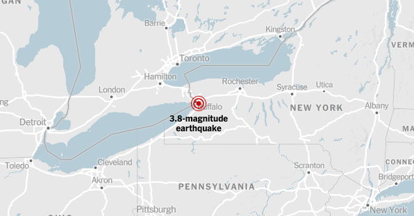 3.8 Magnitude Earthquake Rattles The Buffalo, New York, Area 