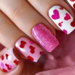 valentine day nail art