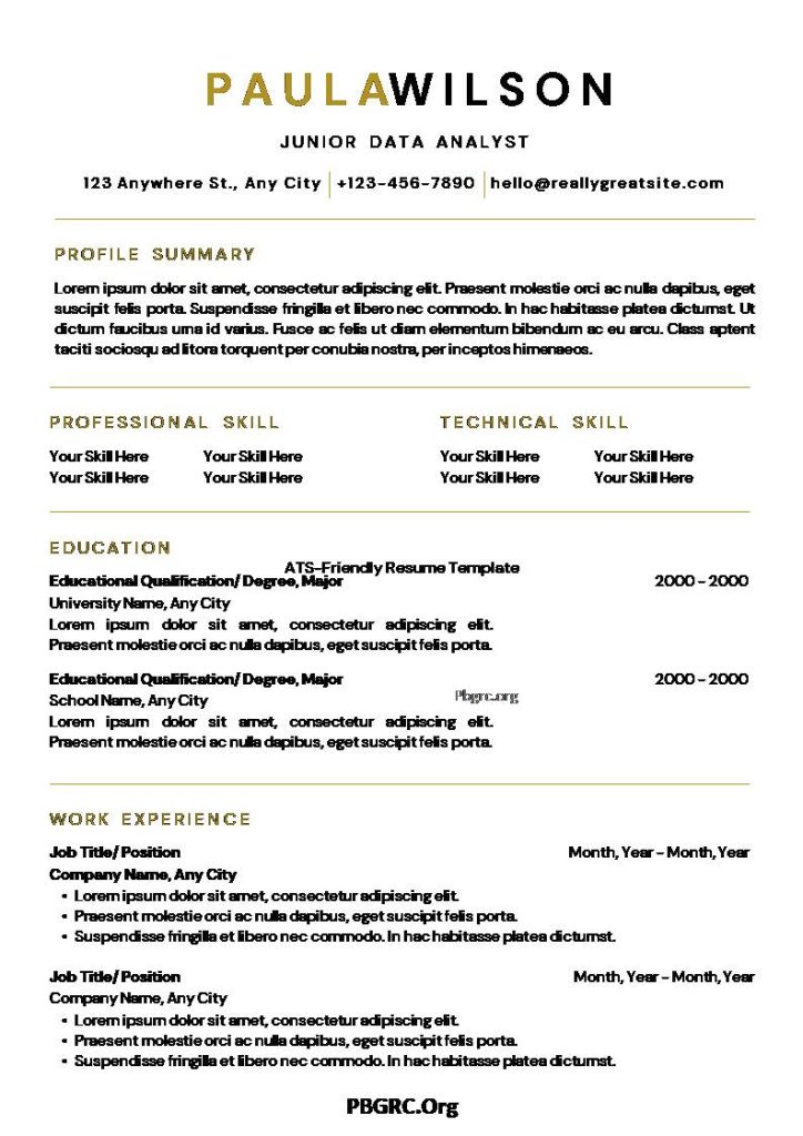 ATS-Friendly Resume Template