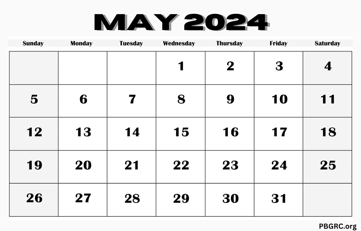 Customize May 2024 calendar