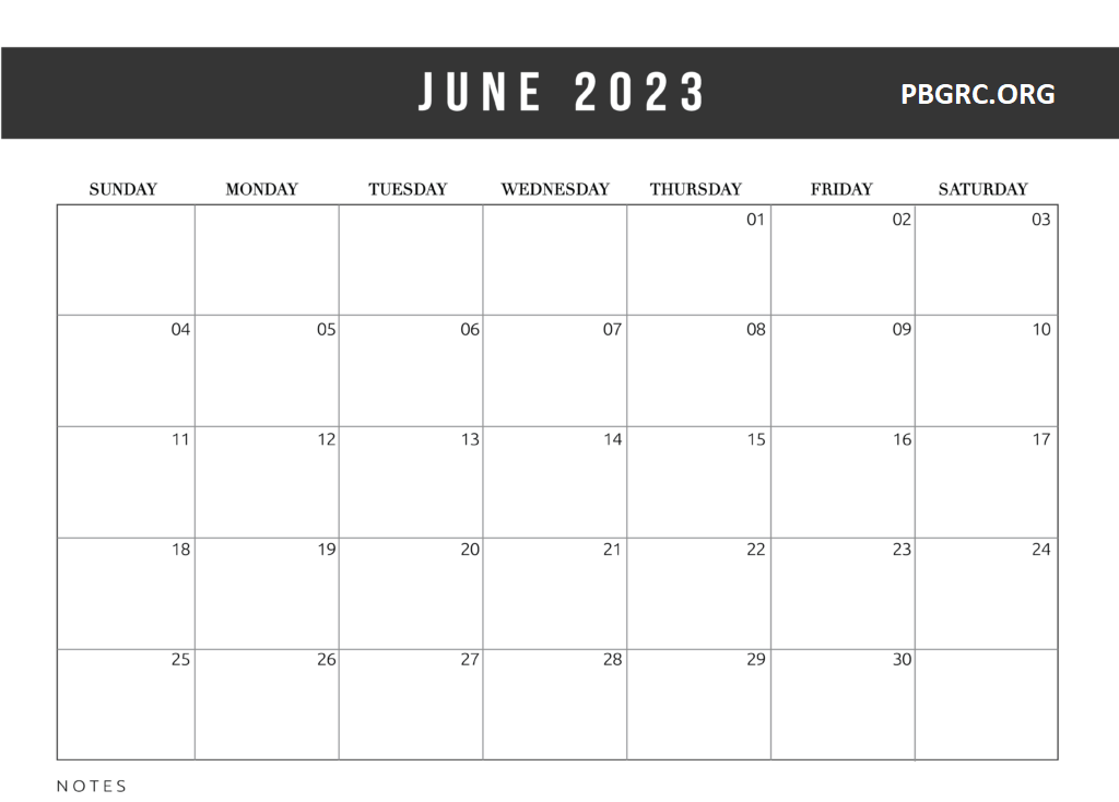 Editable 2023 June Calendar Templates