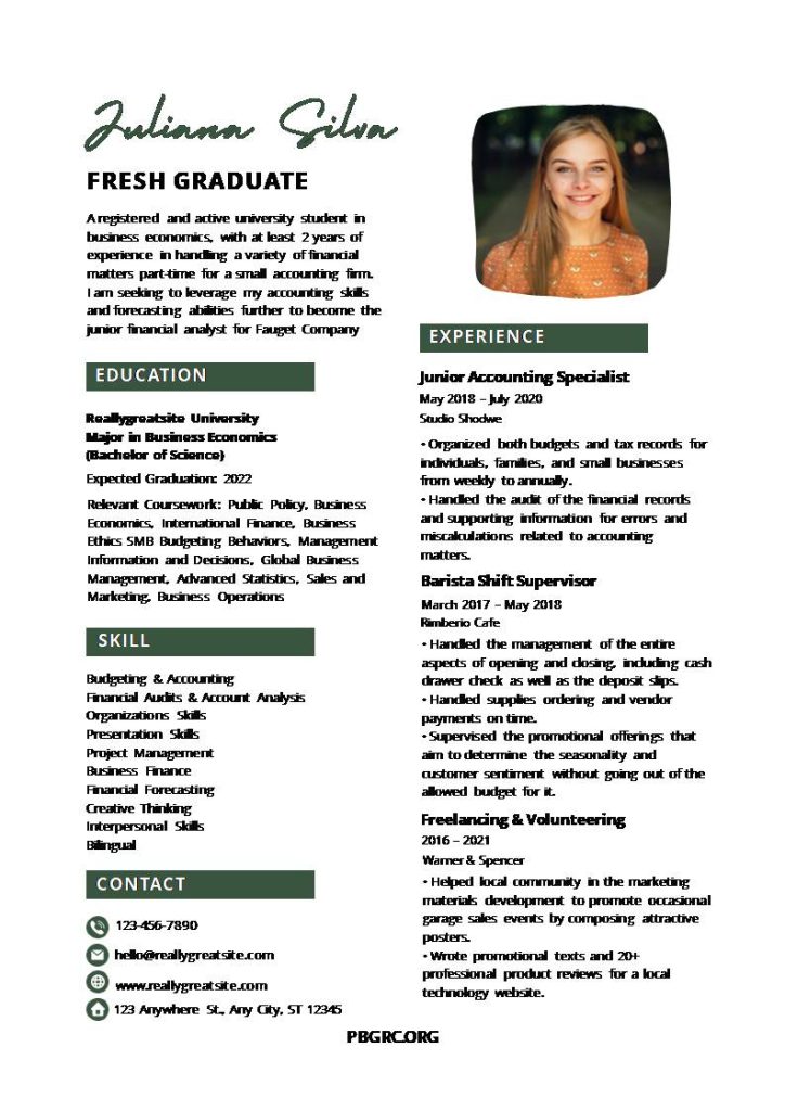 Graduate Resume Template