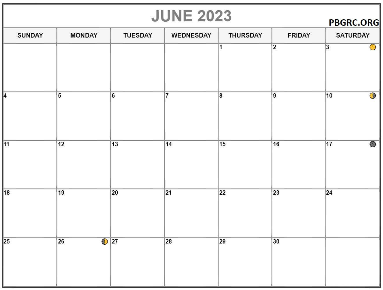 June 2023 Lunar Calendar
