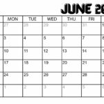 June 2024 Editable Calendar Free