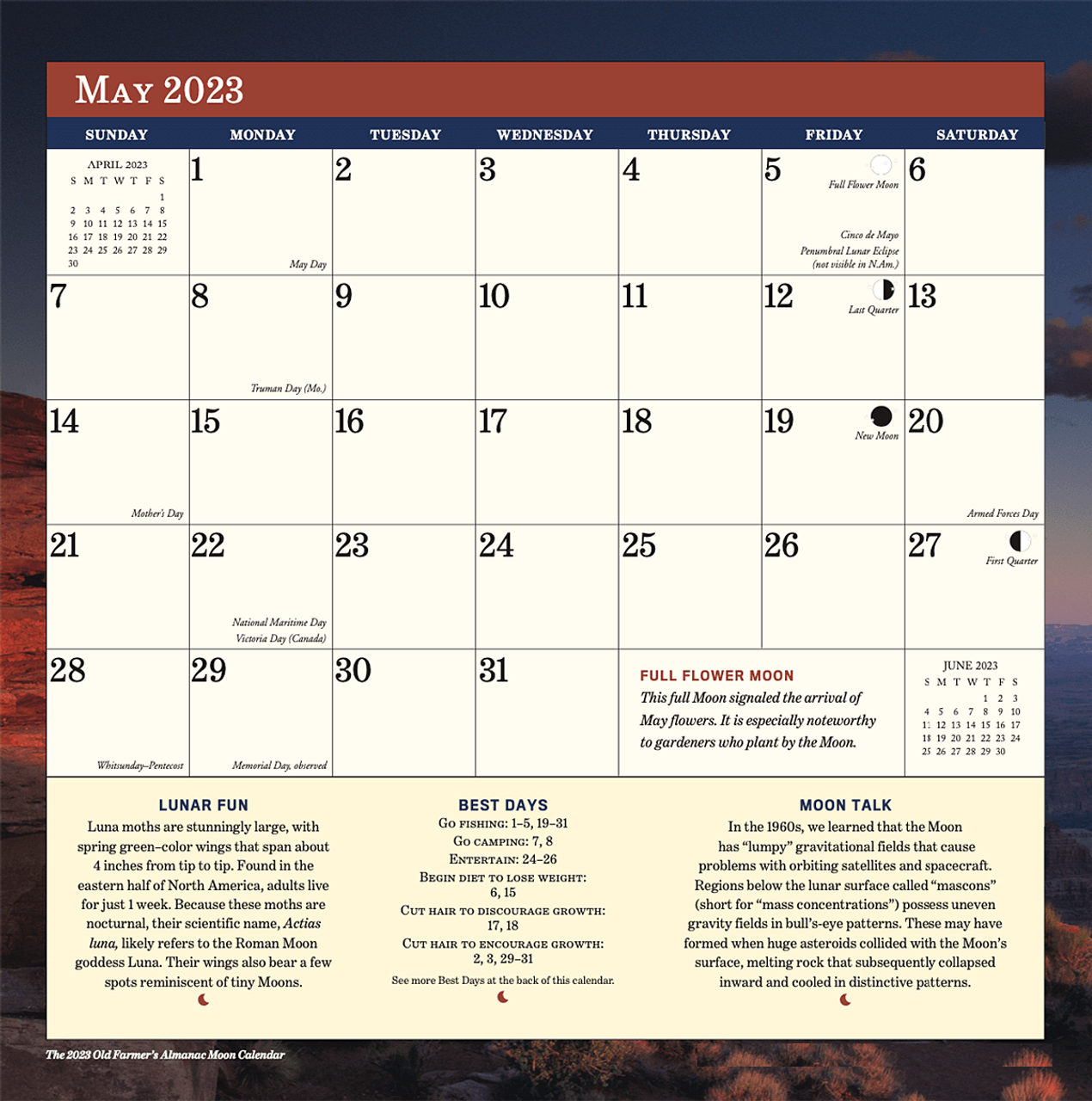 May 2023 Moon Calendar