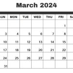 Print 2024 Calendar March Free
