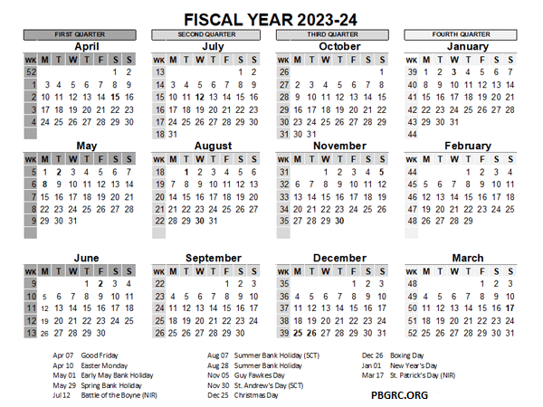 2023-24 Fiscal Year Calendar