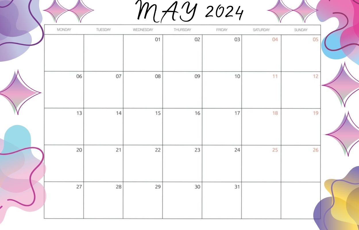 2024 May Calendar wallpaper Free