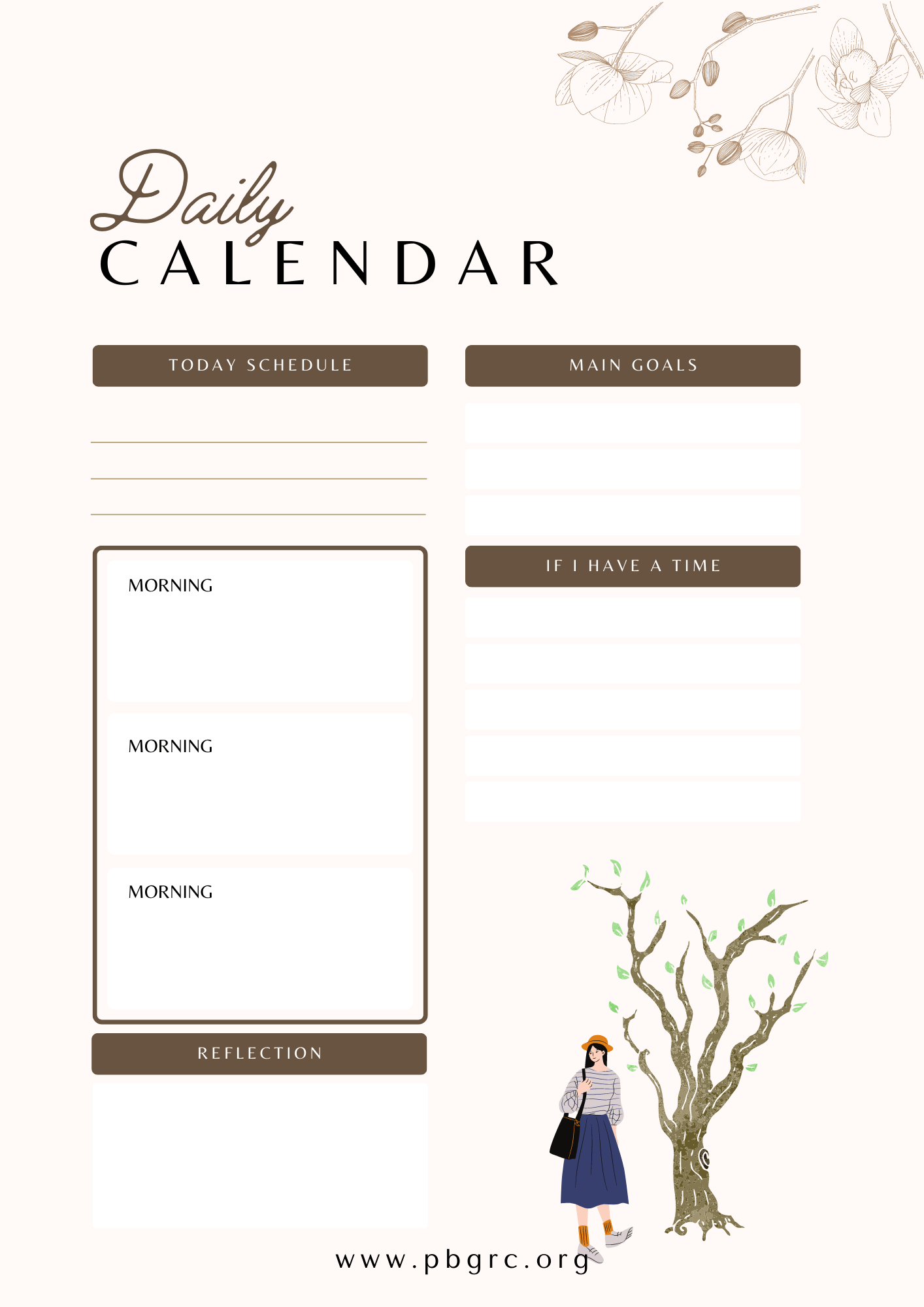Excel Daily Calendar Template for Productivity Tracking