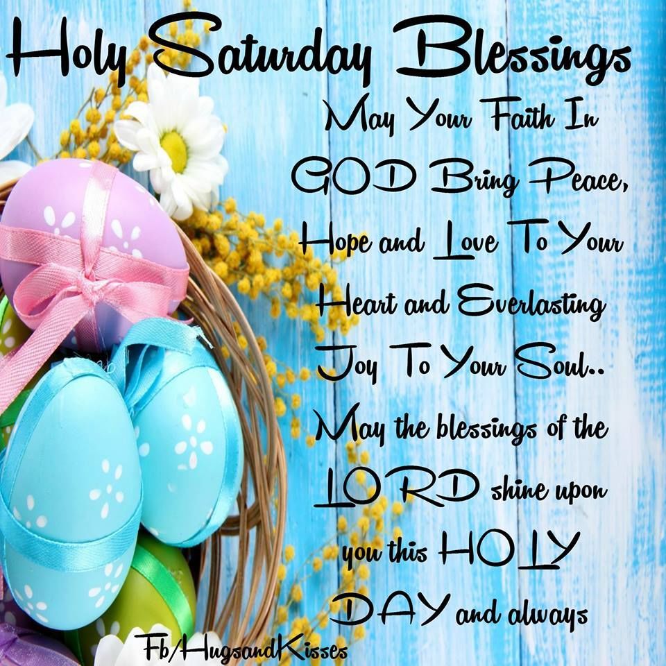 Holy Saturday blessings