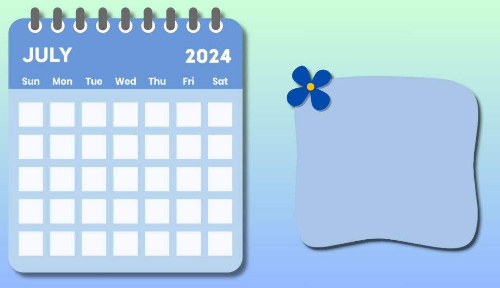 July 2024 Empty Calendar