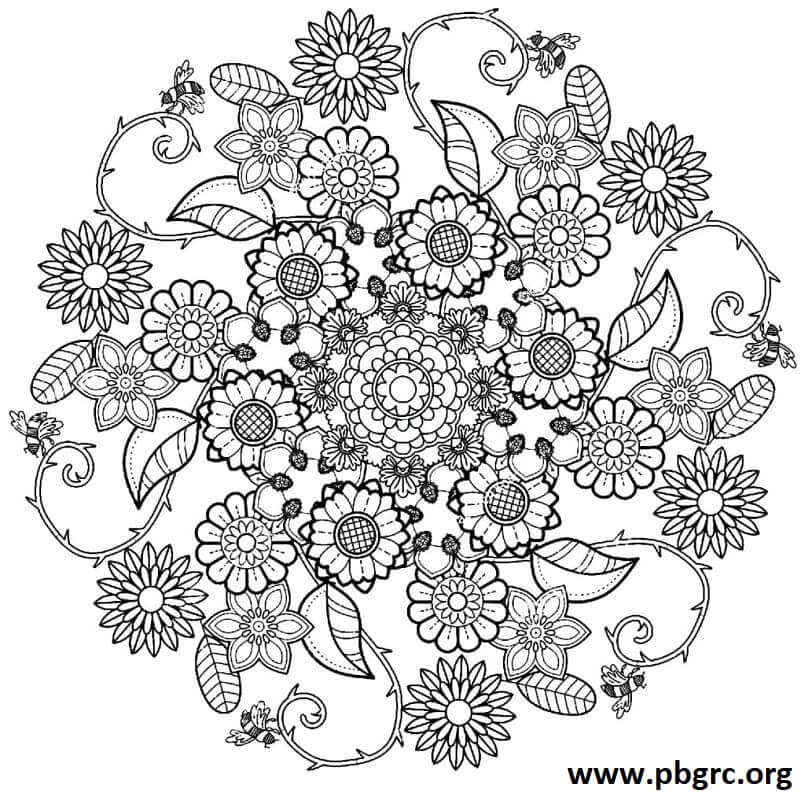 Mandala Coloring Pages Of Flowers