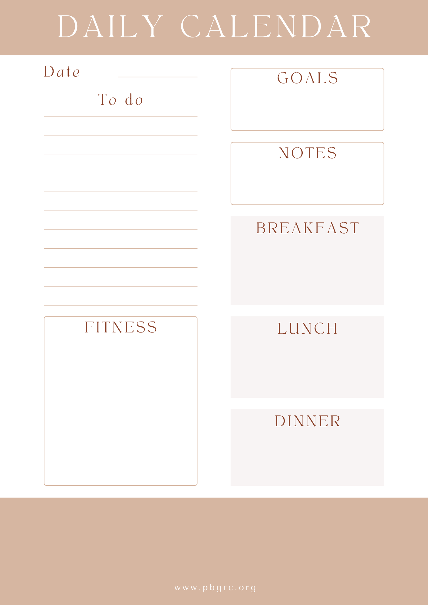 Printable Daily Planner Template with Time Slots