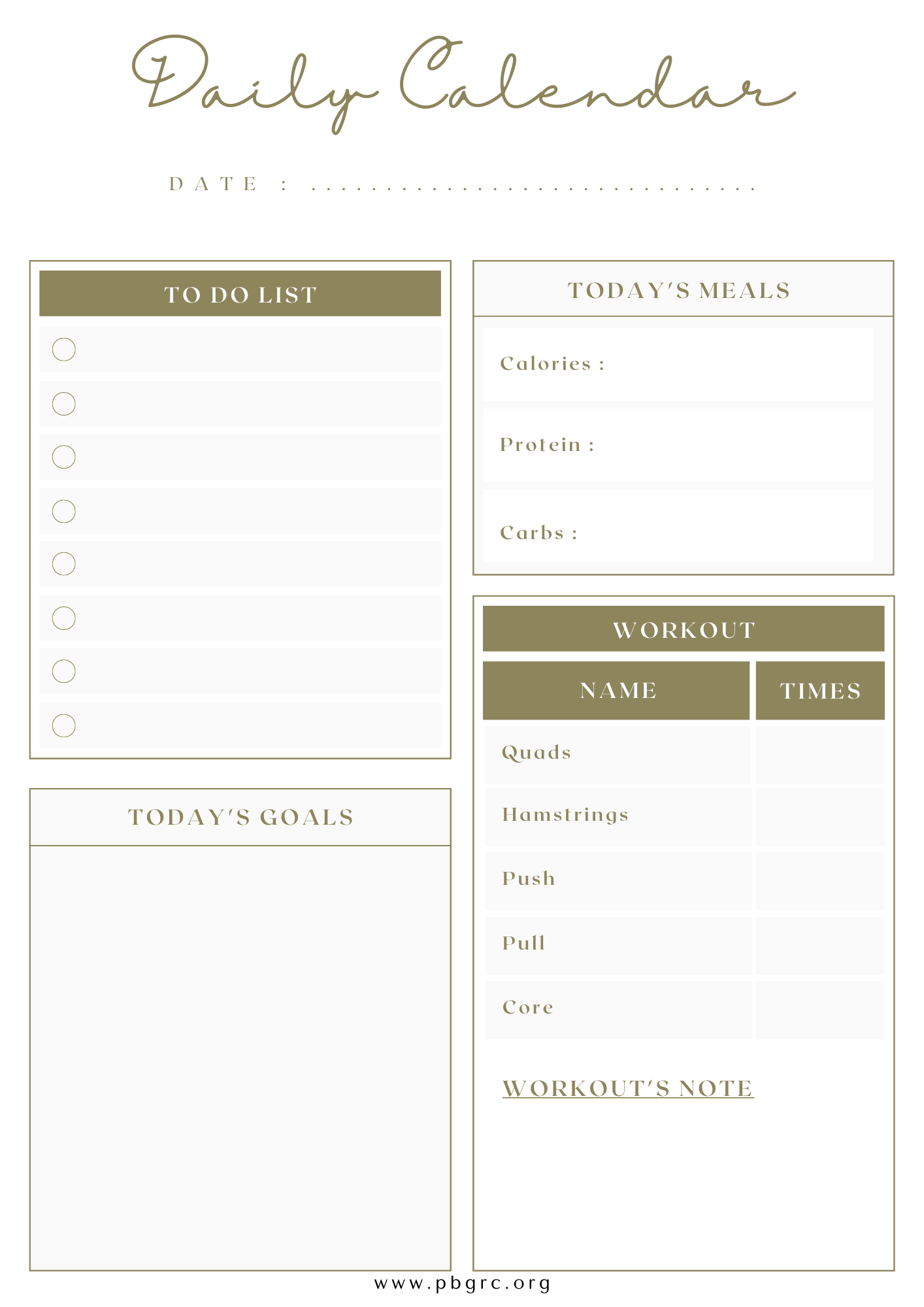 Weekly To-Do List Template for Work and Home in PDF Format