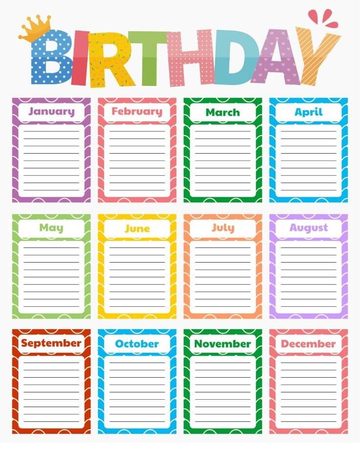 diy 2024 Birthday calendar ideas
