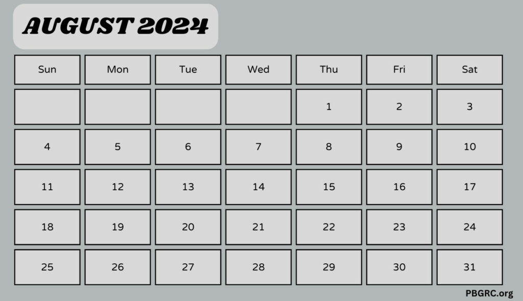 August 2024 Editable Calendar To Download