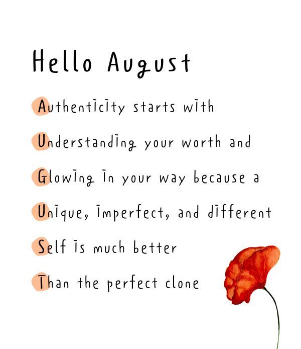 Hello August Quotes and Images