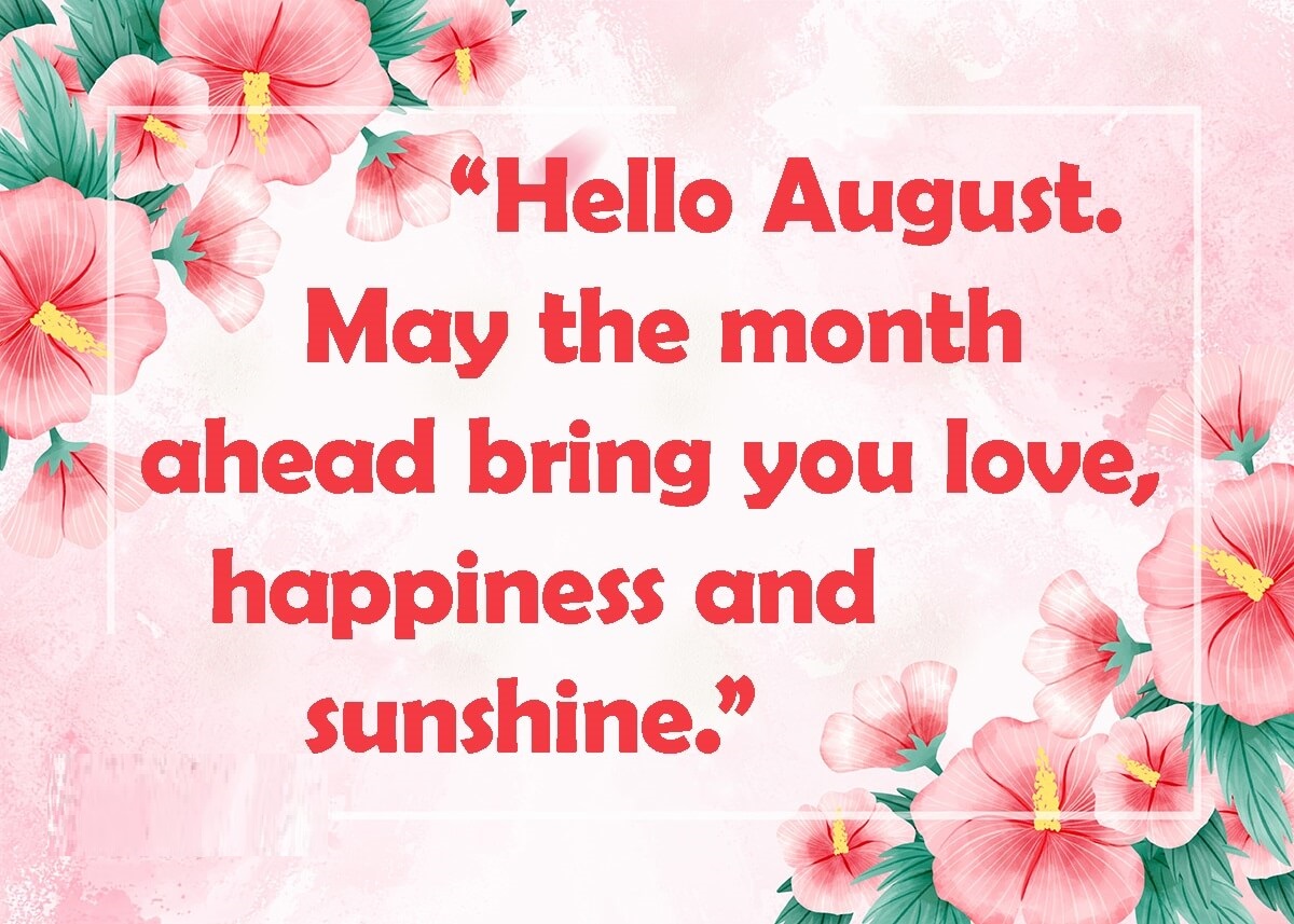 Hello August Wish Image