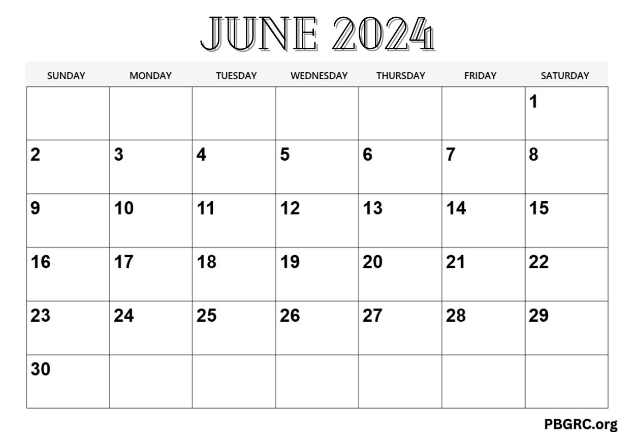 June 2024 calendar Free download