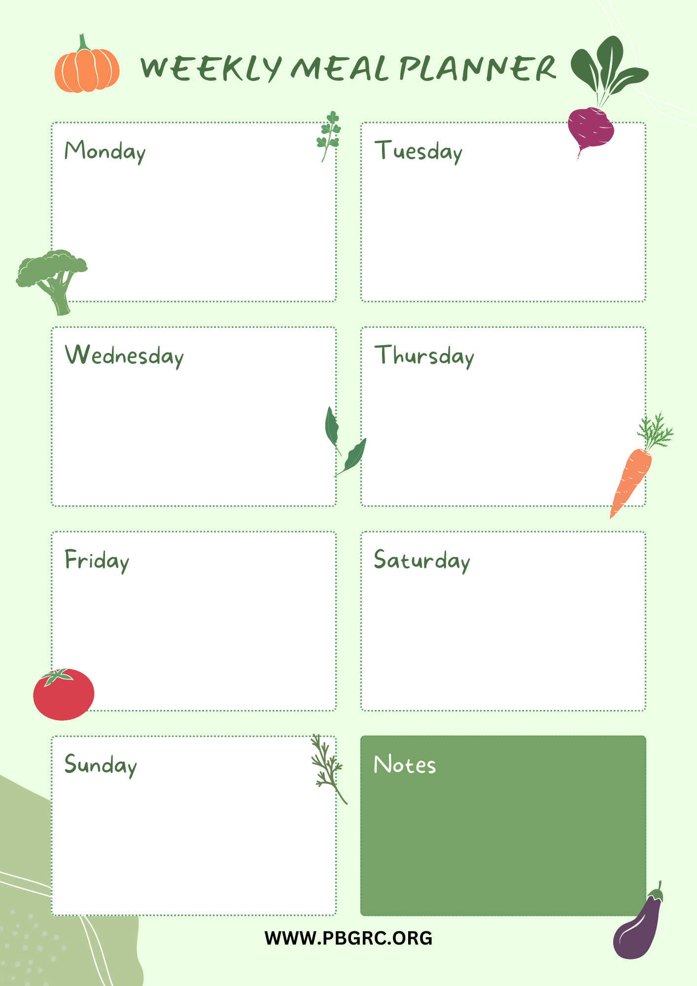 Meal Planner Template PDF