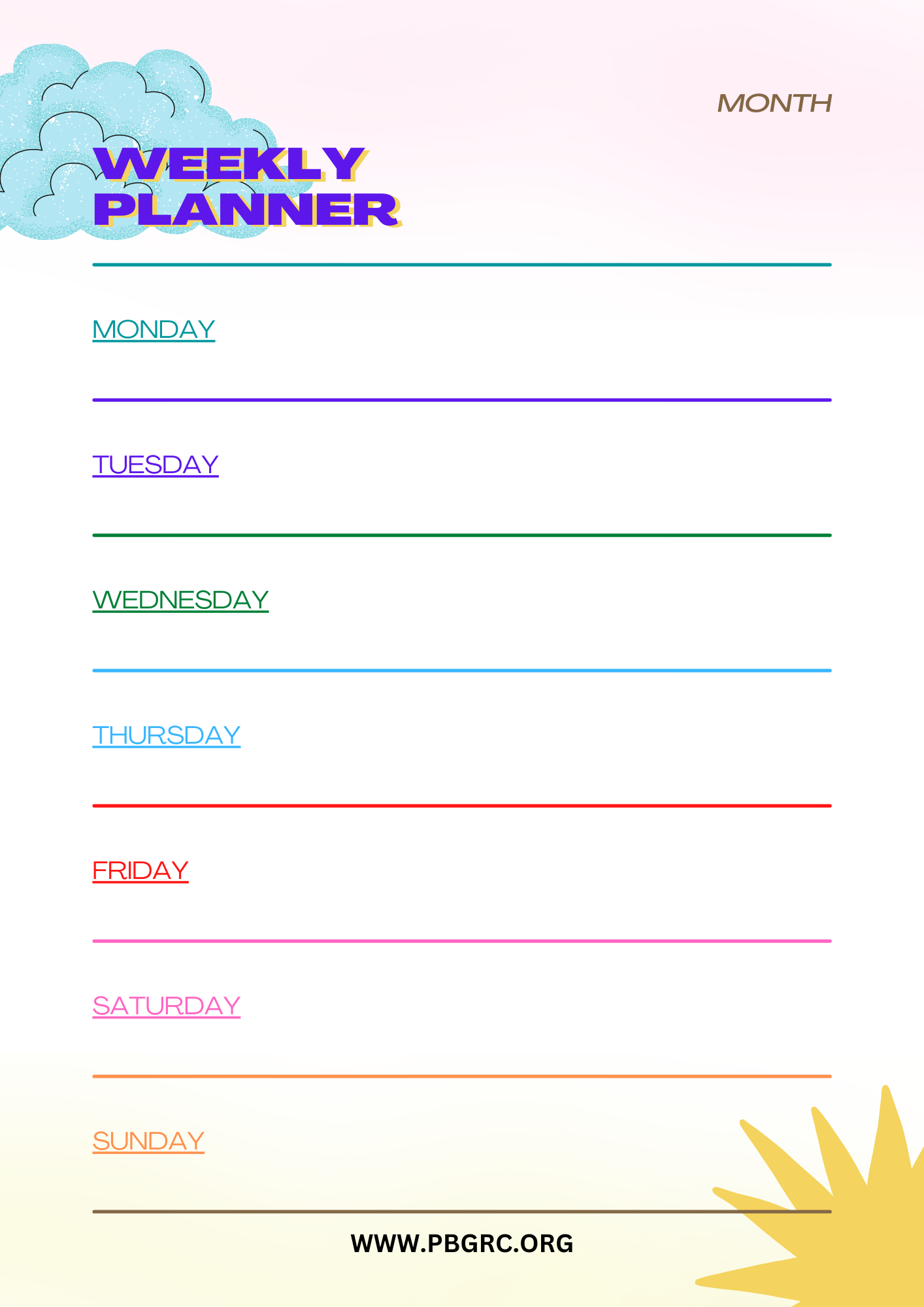 Meal Planner Templates