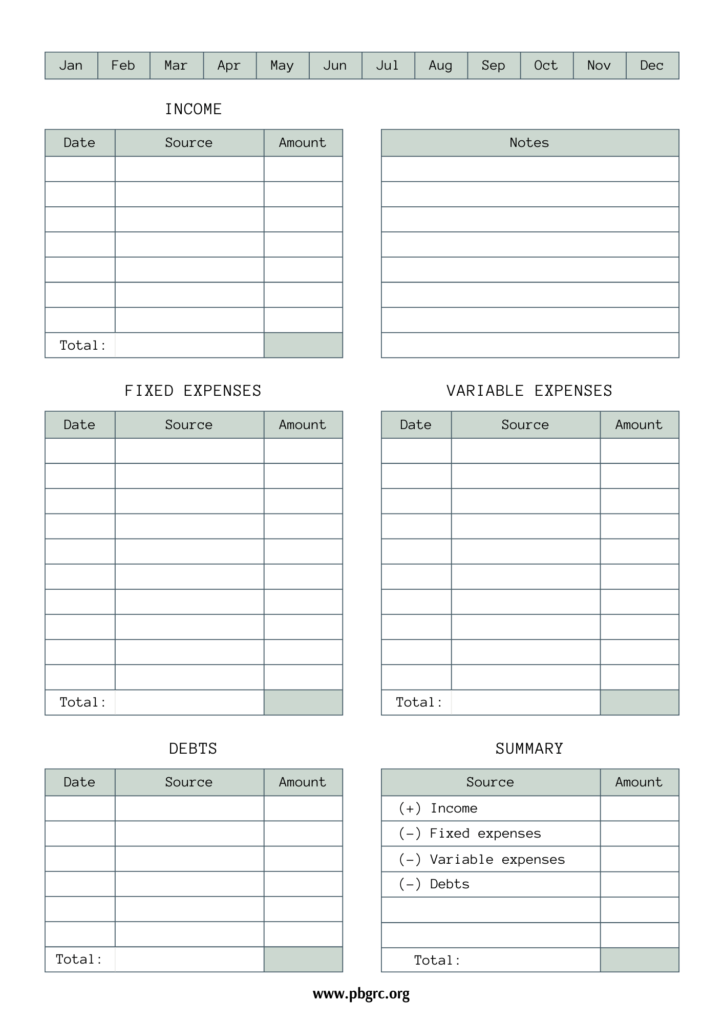 Monthly Budget Excel