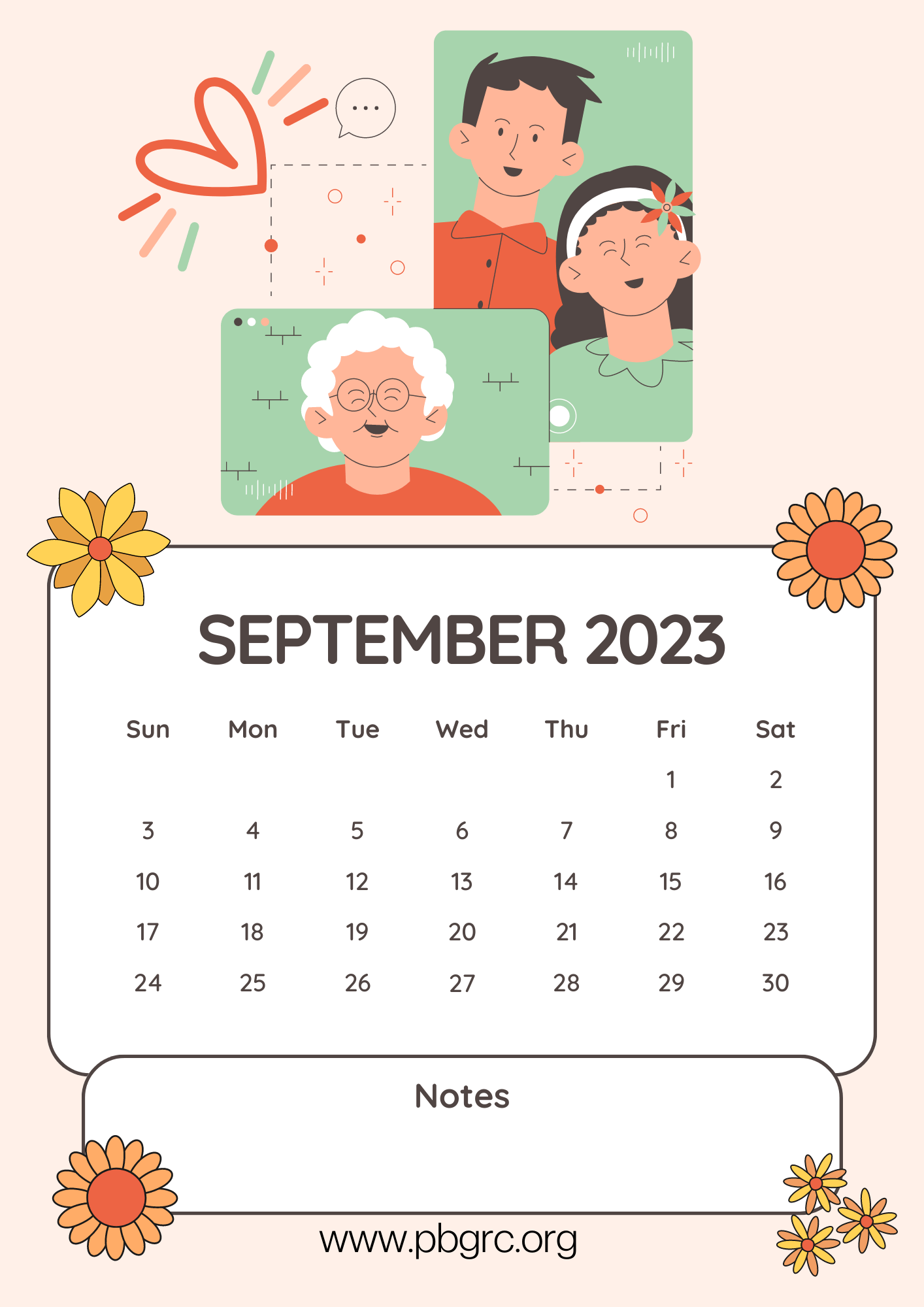 September 2023 Aesthetic Calendar Wallpaper