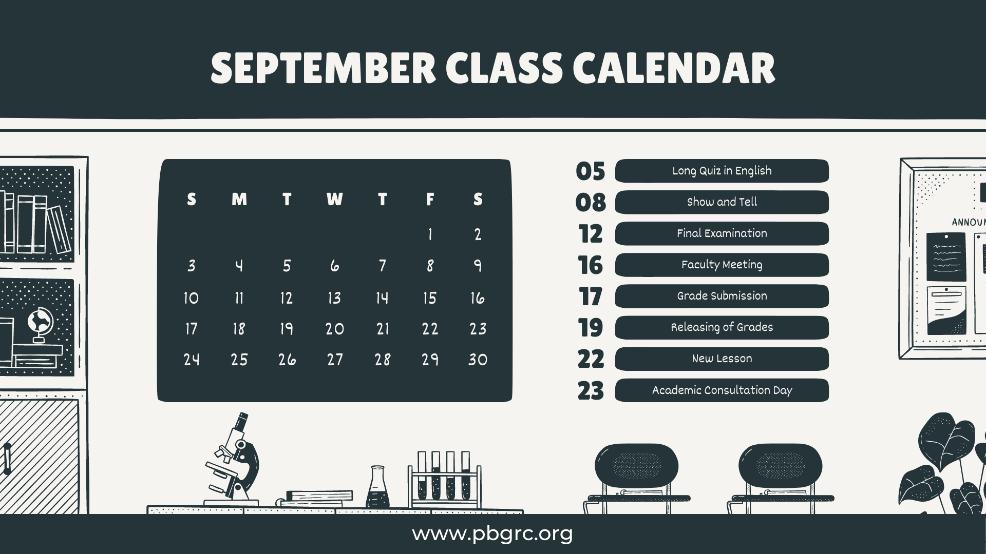 September 2023 Floral Calendar Wallpaper