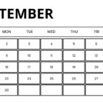 September 2024 Calendar Word