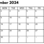 September Blank Calendar 2024 Template