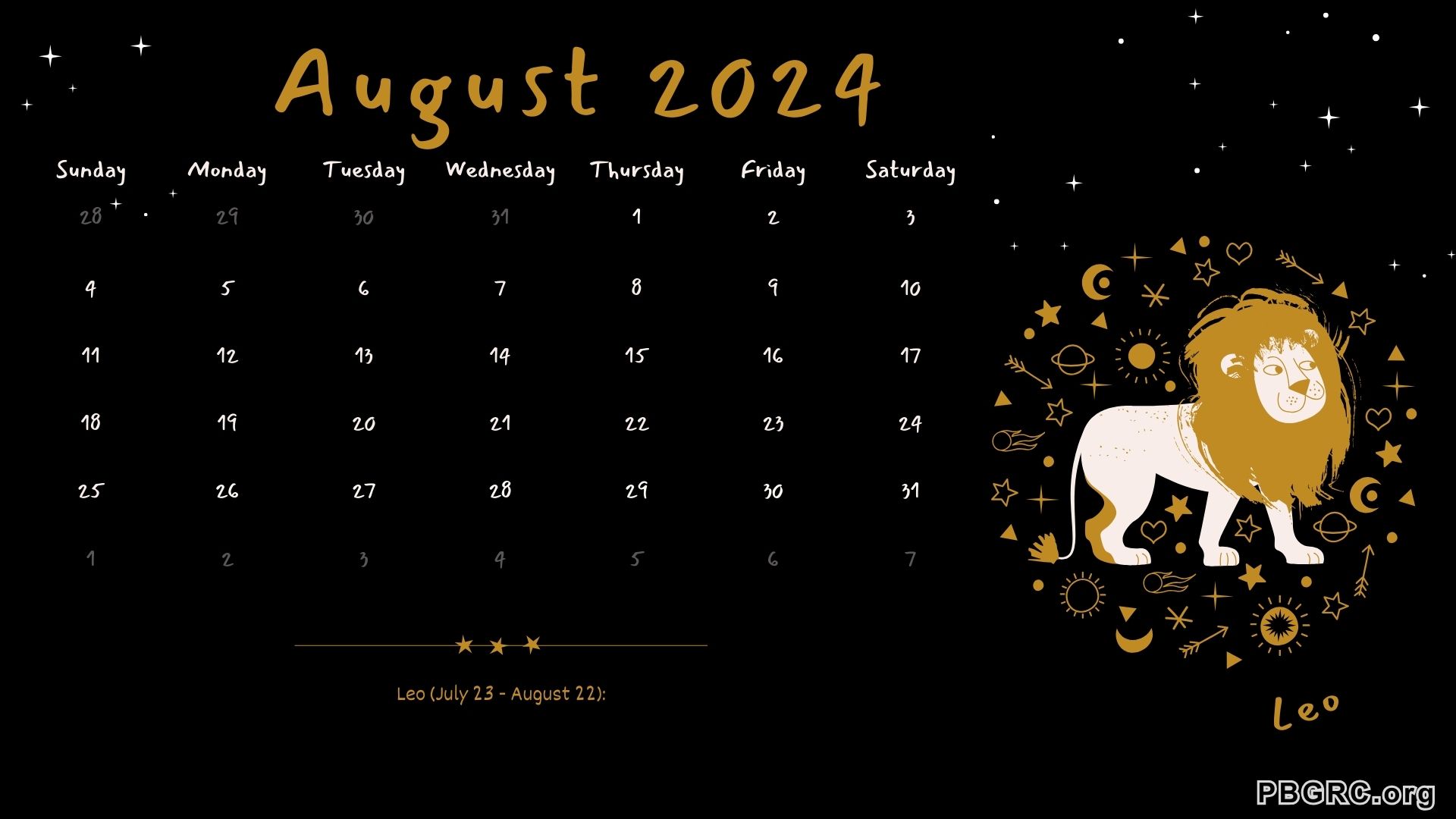 Zodiac Sign of August 2024