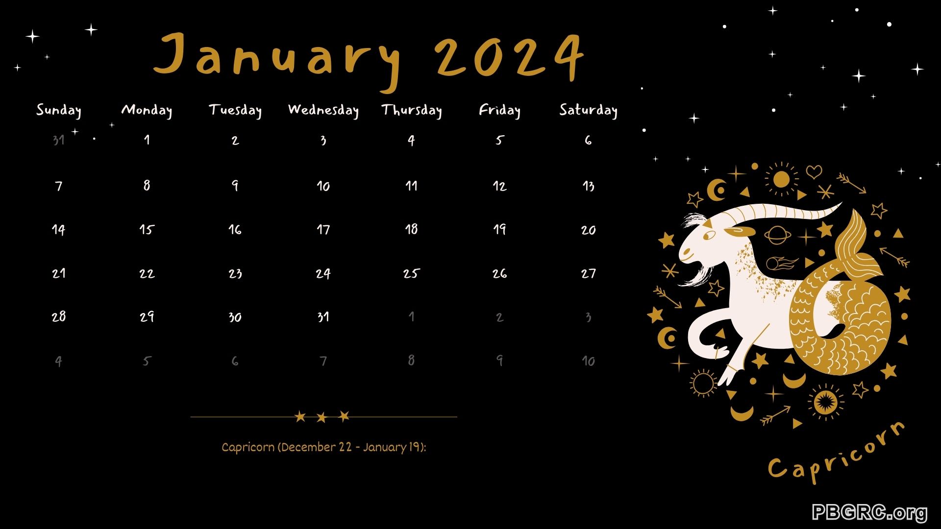 Zodiac Sign of January 2024