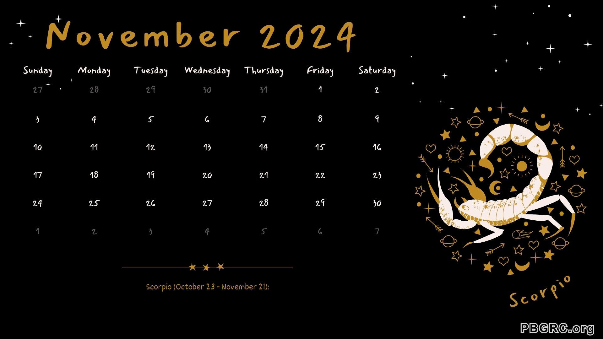Zodiac Sign of November 2024