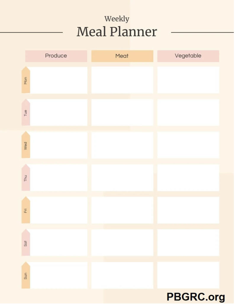 editable weekly meal planner template word 2024