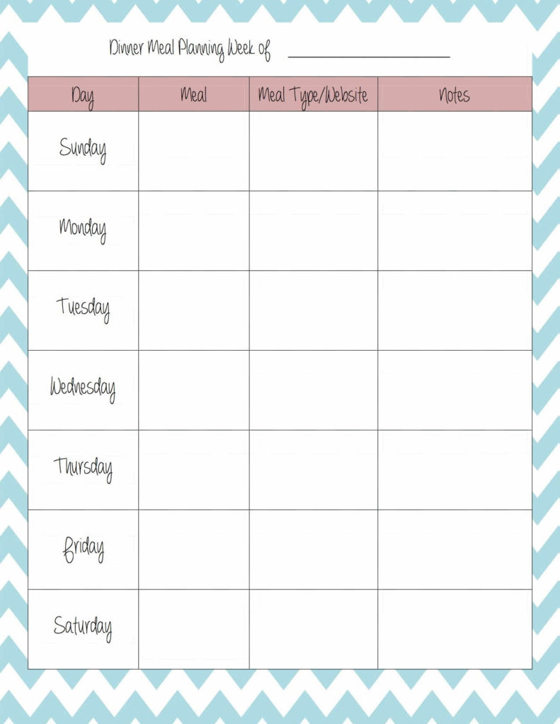 free printable weekly meal planner template 2024