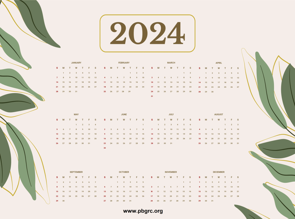 2024 Calendar Floral
