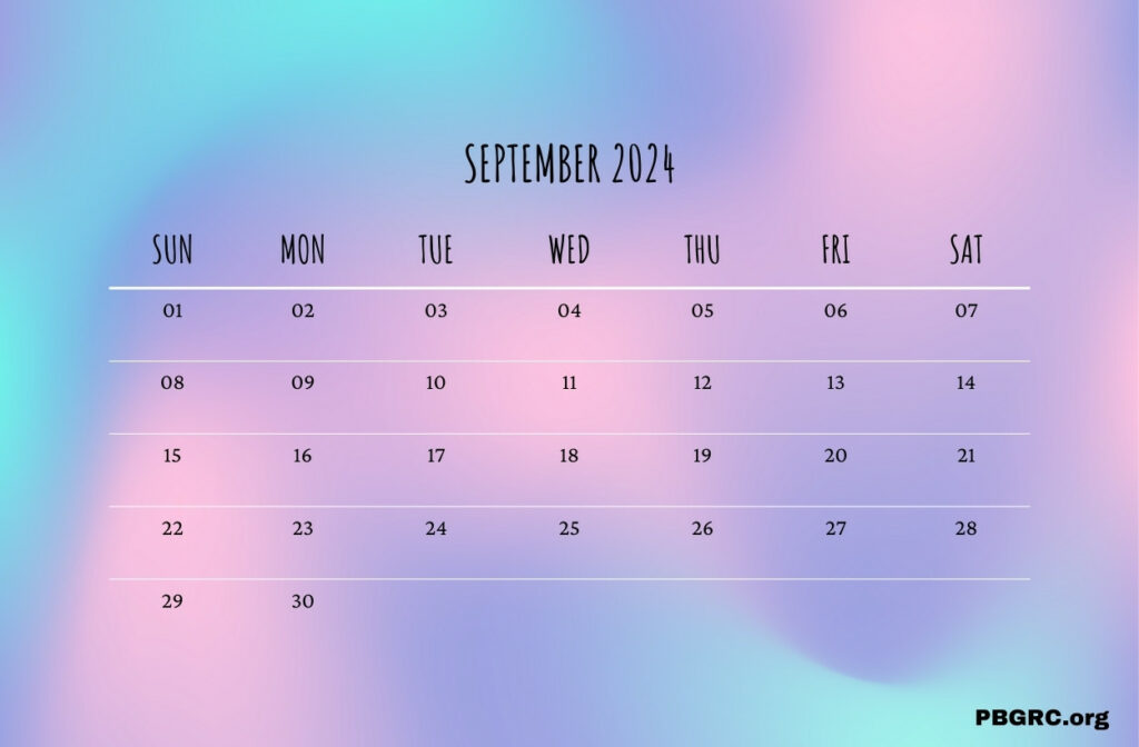 2024 September Cute Calendar for Home