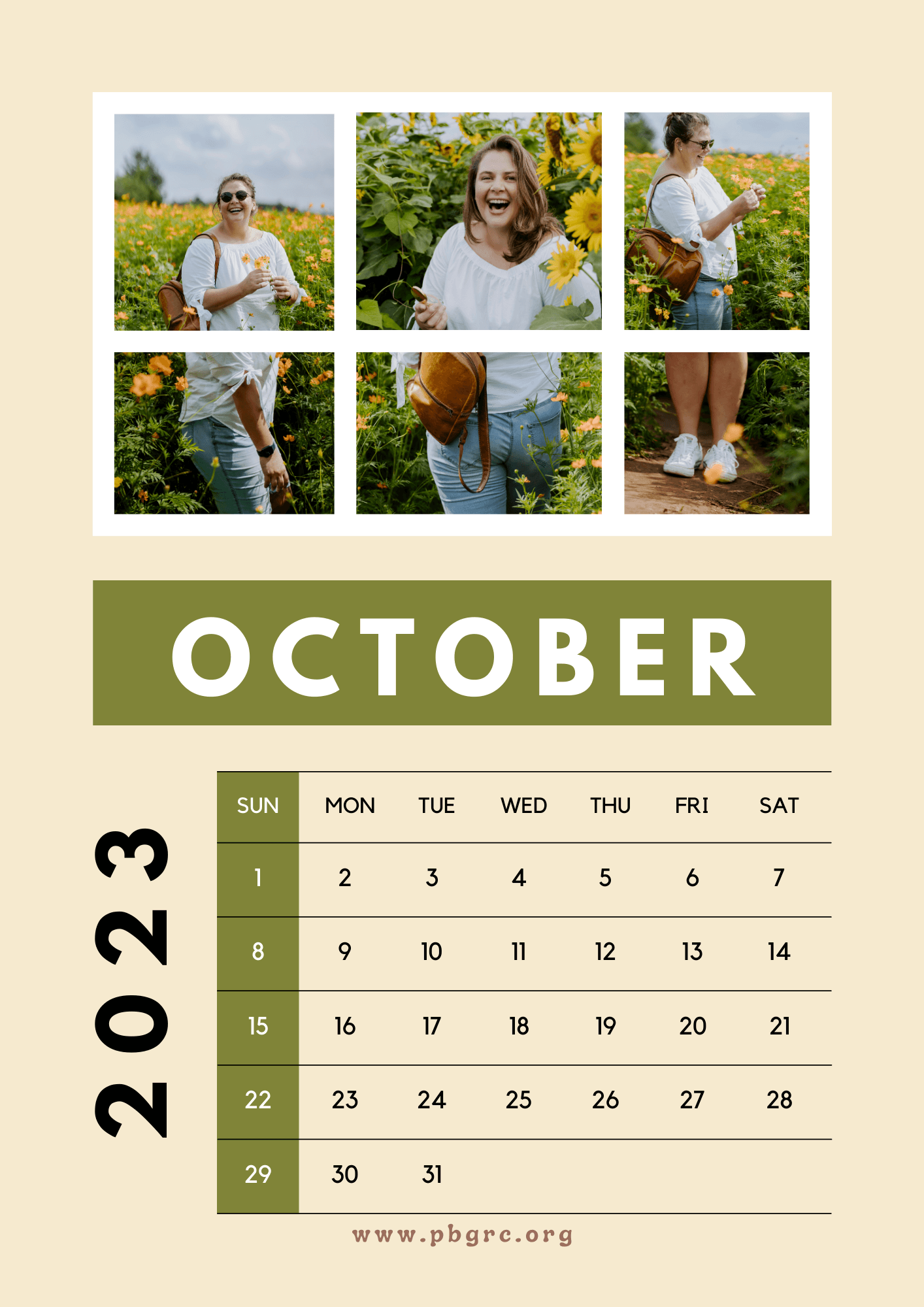 Cute October 2023 Calendar PDF