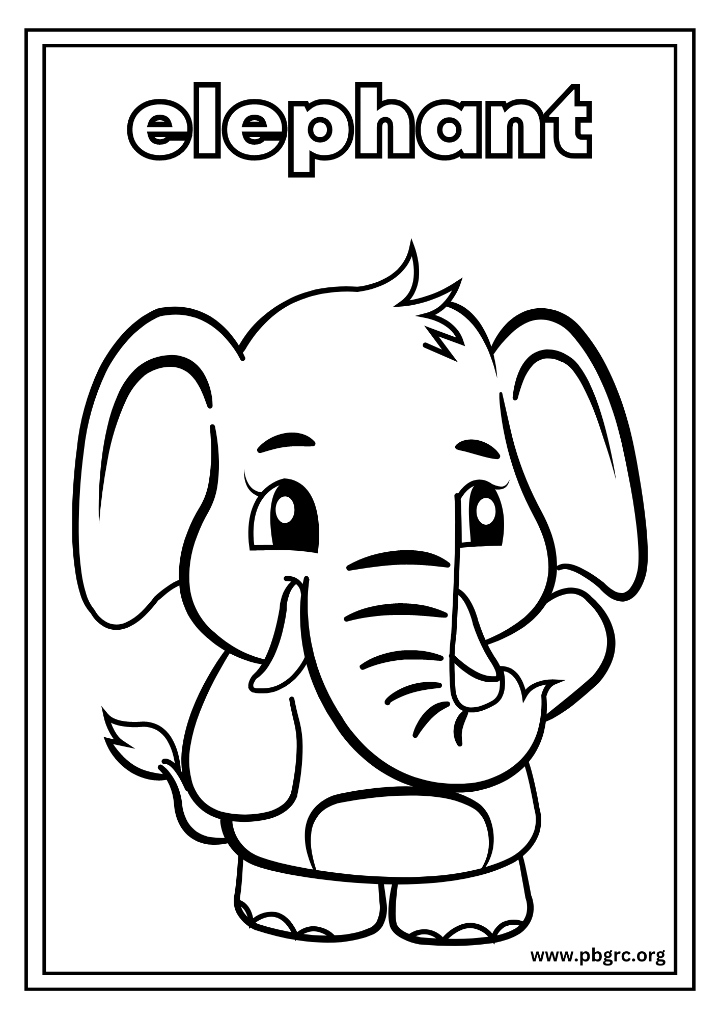 Elephant Coloring Page